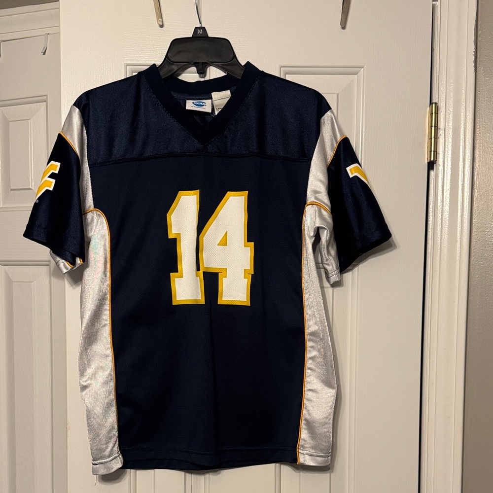 YouthXL Navy and White West Virginia Jersey